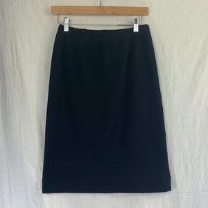 New Orleans Knitwear 23” Short Pencil Skirt in Black Cotton  Jersey